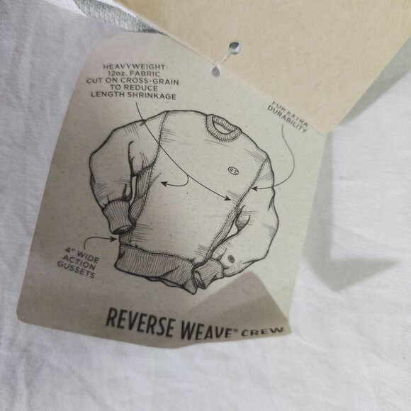 Champion XL Reverse Weave Crew Sweatshirt Heavyweight Cotton Blend XL NWT - Picture 6 of 10